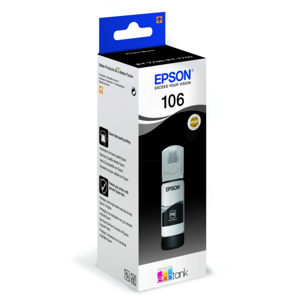 Ink Epson 106 (C13T00R140) foto BK 5K OEM
