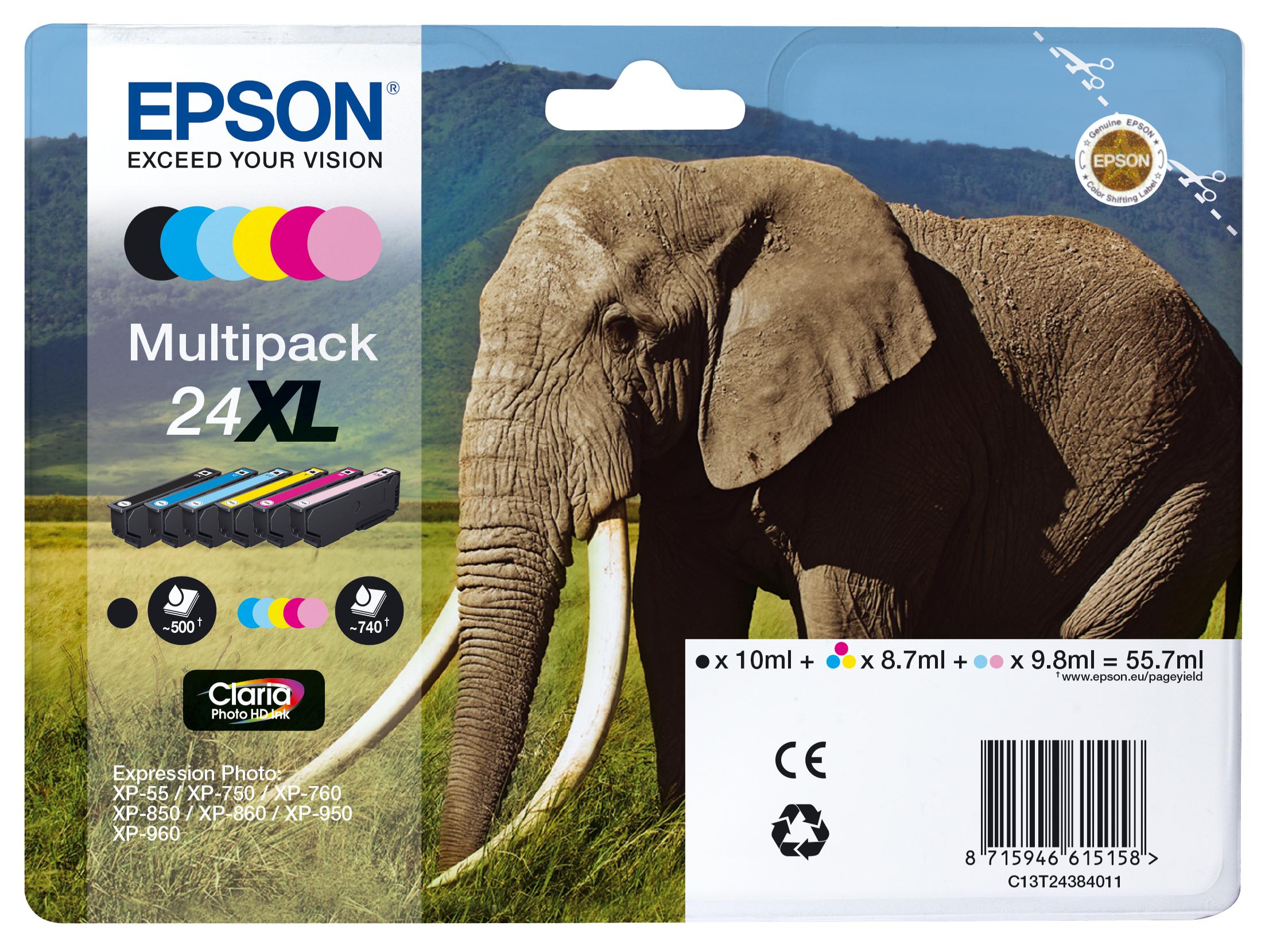Kasetė Epson 24XL (C13T24384011) CMYK 740psl OEM