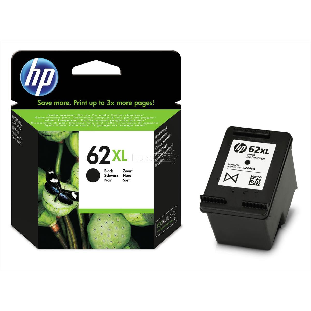 Kasetė HP No.62XL (C2P05AE) BK 600psl OEM