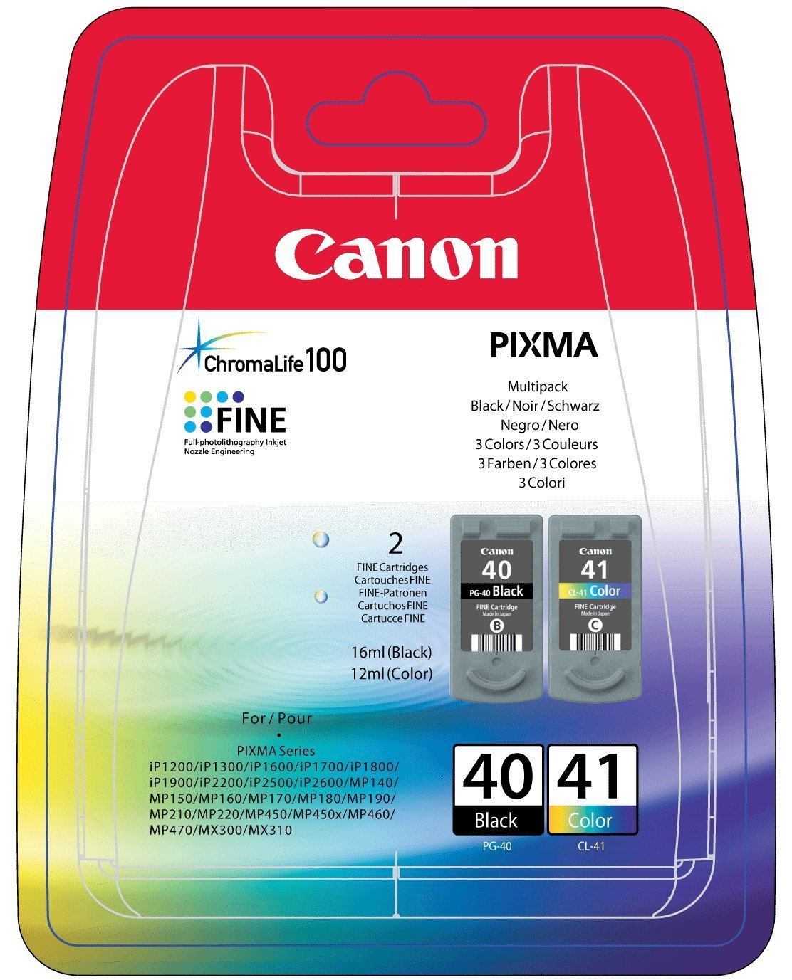 Kasetė Canon PG-40/CL-41 CMYK 312/490psl OEM