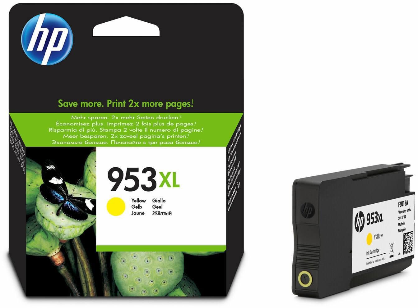 Kasetė HP No.953XL (F6U18AE) YL 1600psl. OEM