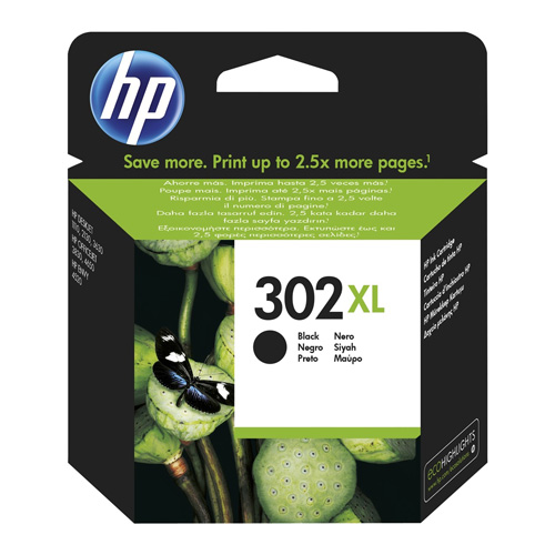 Kasetė HP No.302XL (F6U68AE) BK 480psl. OEM