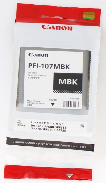Kasetė Canon PFI-107MBK (6704B001) Mat BK 130ml OEM