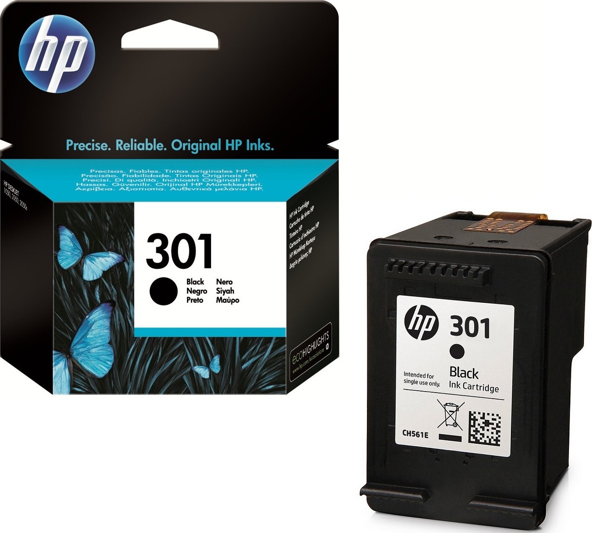 Kasetė HP No.301 (CH561EE) BK 190psl. OEM