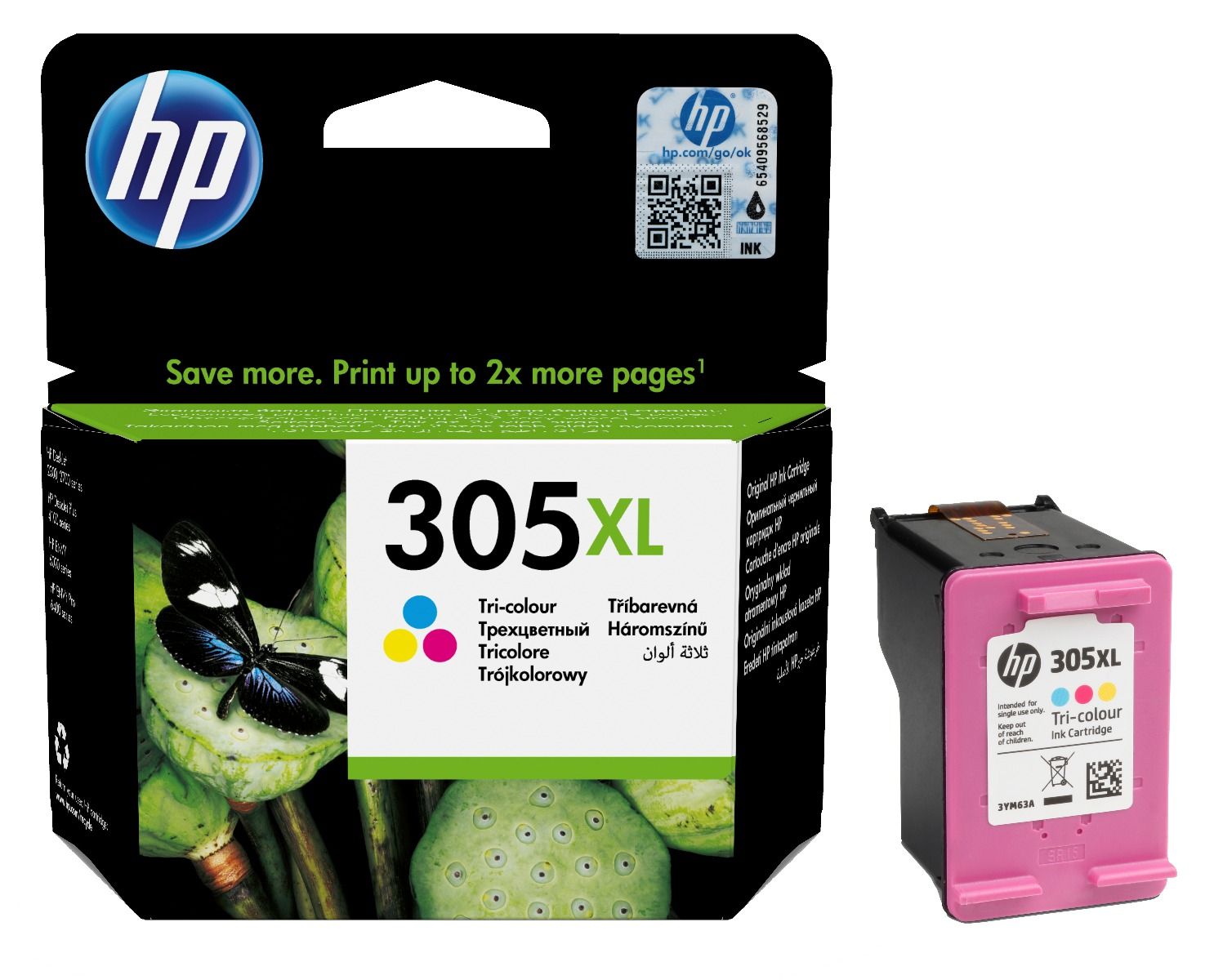 Kasetė HP No.305XL (3YM63AE) CMY 200psl OEM