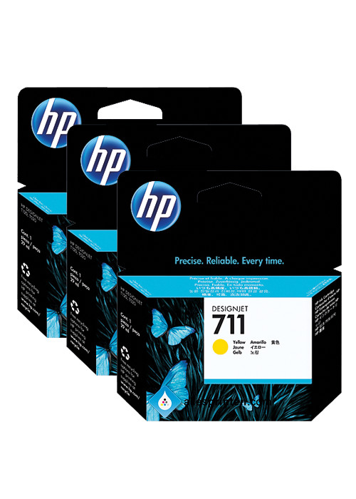 Kasetė HP No.711 (CZ136A) YL 29ml 3pack OEM