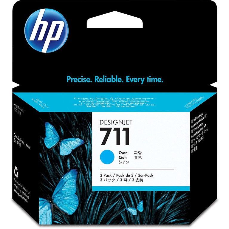 Kasetė HP No.711 (CZ134A) CY 29ml 3pack OEM