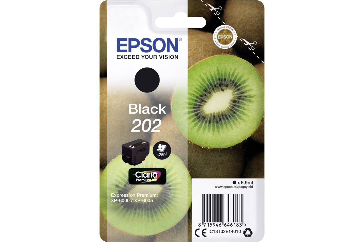 Kasetė Epson 202 (C13T02E14010) BK 6.9ml OEM