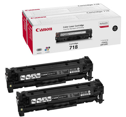 Kasetė Canon 718 (2662B005/2662B017) BK 2-pack OEM